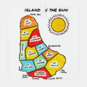 ヴィンテージバルバドス葉書 メタルオーナメント (裏面)