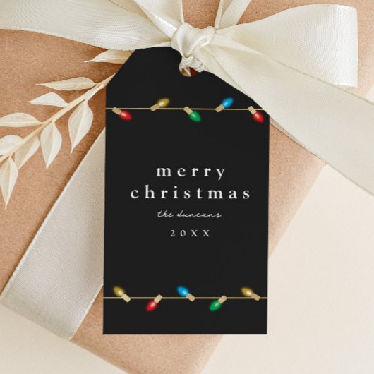 ヴィンテージバルブクリスマスライトギフトラベル ギフトタグ