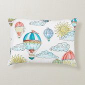 ヴィンテージバルーンお洒落：シームレスな水色。 アクセントクッション (裏面)