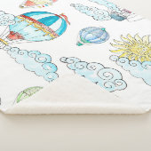 ヴィンテージバルーンお洒落：シームレスな水色。 シェルパブランケット (3/4)