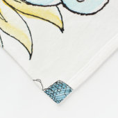 ヴィンテージバルーンお洒落：シームレスな水色。 フリースブランケット (角)