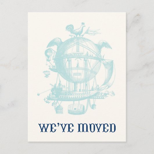 ヴィンテージバルーンの移動告知 案内ポストカード (正面)