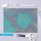 ヴィンテージバルーンアンティークブルー金ゴールドターコイズティール(緑がかった色) 薄葉紙 (クラフト)