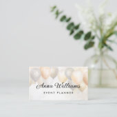 ヴィンテージバルーンイベントプランナーミニマリストシック 名刺 (スタンド正面)