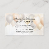 ヴィンテージバルーンイベントプランナーミニマリストシック 名刺 (裏面)