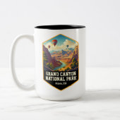 ヴィンテージバルーントリップスグランドキャニオン国立公園 ツートーンマグカップ (左)