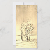 ヴィンテージバレエシューズありがとう先生カード (正面)