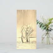 ヴィンテージバレエシューズありがとう先生カード (スタンド正面)