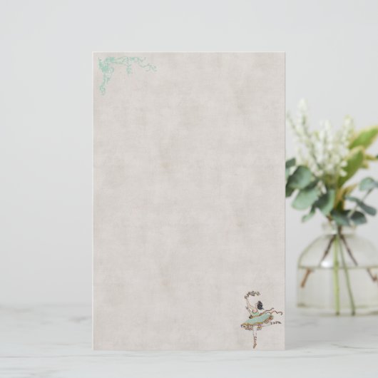 ヴィンテージバレエダンサー文房具 便箋 (スタンド正面)