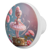 ヴィンテージバレエ人形オンミュージックボックス セラミックノブ (右)