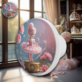 ヴィンテージバレエ人形オンミュージックボックス セラミックノブ