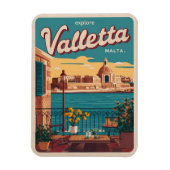 ヴィンテージバレッタ、マルタ旅行お土産やギフト マグネット (縦)