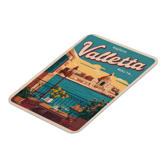 ヴィンテージバレッタ、マルタ旅行お土産やギフト マグネット (左側)
