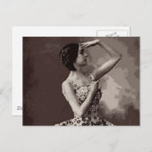 ヴィンテージバレリナ ポストカード (正面/裏面)