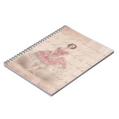 ヴィンテージバレリーナガールインザピンクツツ ノートブック (左側)