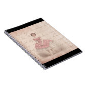 ヴィンテージバレリーナガールインザピンクツツ ノートブック (右側)