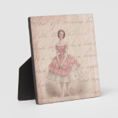 ヴィンテージバレリーナガールインザピンクツツ フォトプラーク (正面)
