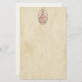 ヴィンテージバレリーナガールインザピンクツツ 便箋 (正面/裏面)