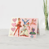 ヴィンテージバレリーナ紙ドールアートカード カード (正面)