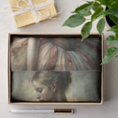 ヴィンテージバレリーナinロマンチックなガウンのデコップページ 薄葉紙 (ギフト)