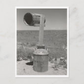 ヴィンテージバレルとバケツの農村部アイダホのメールボックス ポストカード (正面)