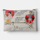 ヴィンテージバレンタインかわいいカラフルアールデコ アクセサリーポーチ (裏面)