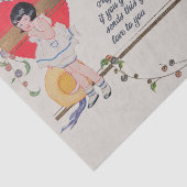 ヴィンテージバレンタインかわいいカラフルアールデコ 薄葉紙 (詳細)