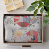 ヴィンテージバレンタインかわいいカラフルアールデコ 薄葉紙 (ギフト)