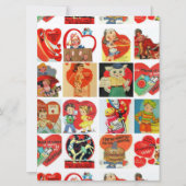 ヴィンテージバレンタインのカードのレトロ招待状 招待状 (正面)