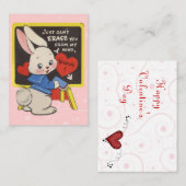 ヴィンテージバレンタインのキッドカード ノートカード (正面/裏面)