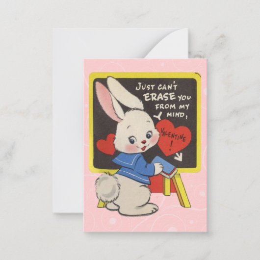 ヴィンテージバレンタインのキッドカード ノートカード (正面)