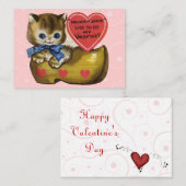 ヴィンテージバレンタインのキッドカード ノートカード (正面/裏面)