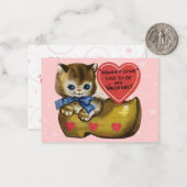 ヴィンテージバレンタインのキッドカード ノートカード (正面/裏面インサイチュ)