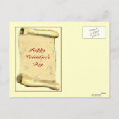 ヴィンテージバレンタインのキューピッド シーズンポストカード (裏面)