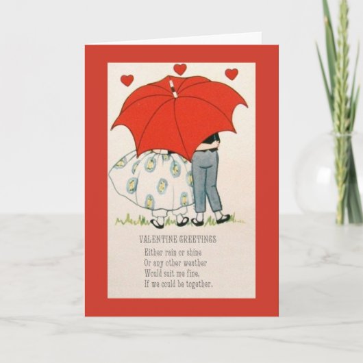 ヴィンテージバレンタインのグリーティングカード シーズンカード (正面)