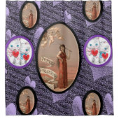 ヴィンテージバレンタインのレディーショーカーテン シャワーカーテン (正面)