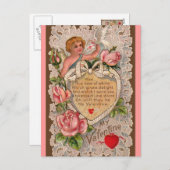 ヴィンテージバレンタインの休日はがき シーズンポストカード (正面/裏面)