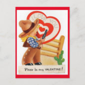 ヴィンテージバレンタインの小さなカウボーイ ポストカード (正面)