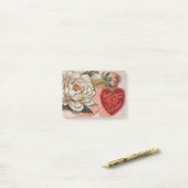 ヴィンテージバレンタインの投稿メモ ポストイット (デスク上)