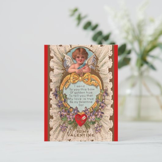 ヴィンテージバレンタインの挨拶はがき シーズンポストカード (スタンド正面)