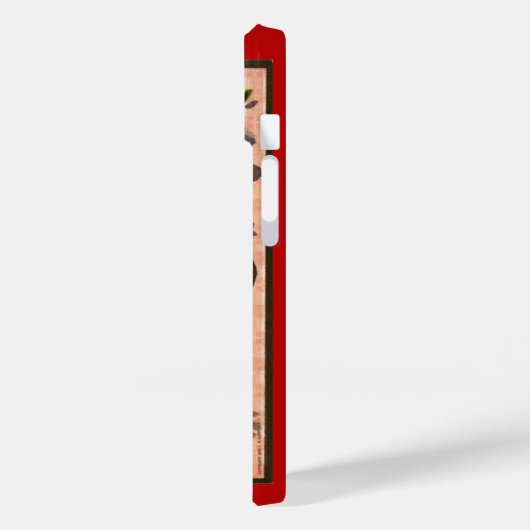 ヴィンテージバレンタインの挨拶ハートと花 Case-Mate iPhoneケース (裏面 / 左)