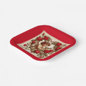 ヴィンテージバレンタインアート愛のキューピッド ペーパープレート (傾斜あり)