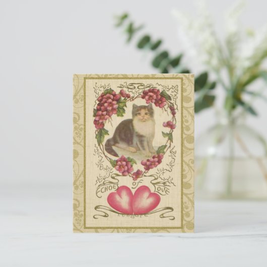 ヴィンテージバレンタインエフェメラと変更アート シーズンポストカード (スタンド正面)