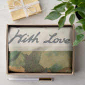 ヴィンテージバレンタインエンジェルとゴールデンハープ 薄葉紙 (ギフト)