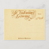 ヴィンテージバレンタインエンジェルとハート シーズンポストカード (裏面)