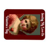 ヴィンテージバレンタインエンジェルフレキシブルマグネット マグネット (横)