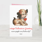 ヴィンテージバレンタインカー子供へド シーズンカード (裏面)