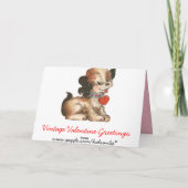 ヴィンテージバレンタインカー子供へド シーズンカード (裏面)