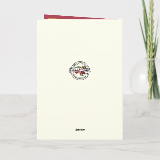 ヴィンテージバレンタインガールエンジェル祖父母 シーズンカード (裏面)