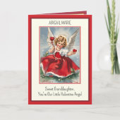 ヴィンテージバレンタインガールエンジェル祖父母 シーズンカード (正面)